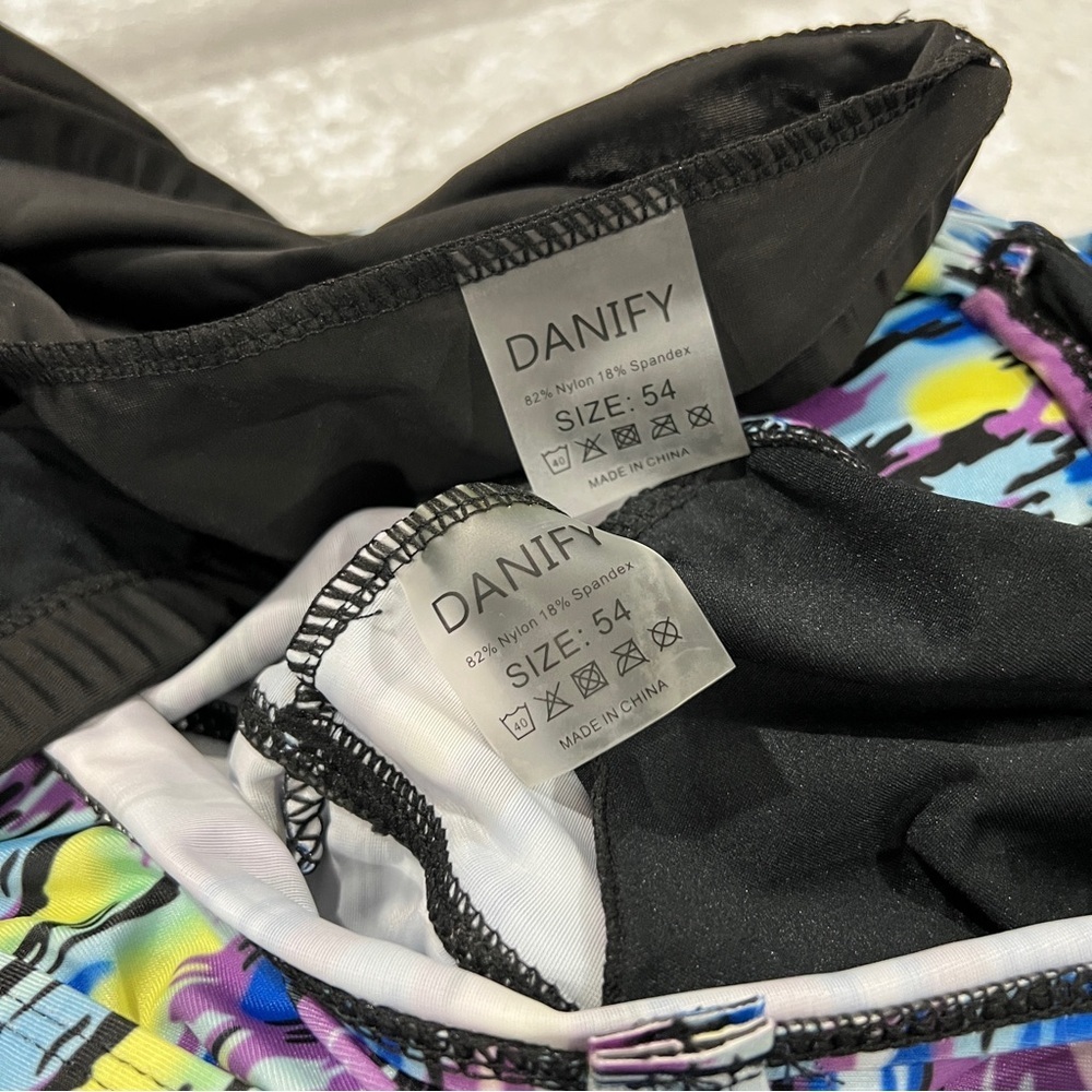 DANIFY Plus Size Swimsuits Tankini Swimwear Two Piece Plus Size (Tag54=US20) - Picture 9 of 9